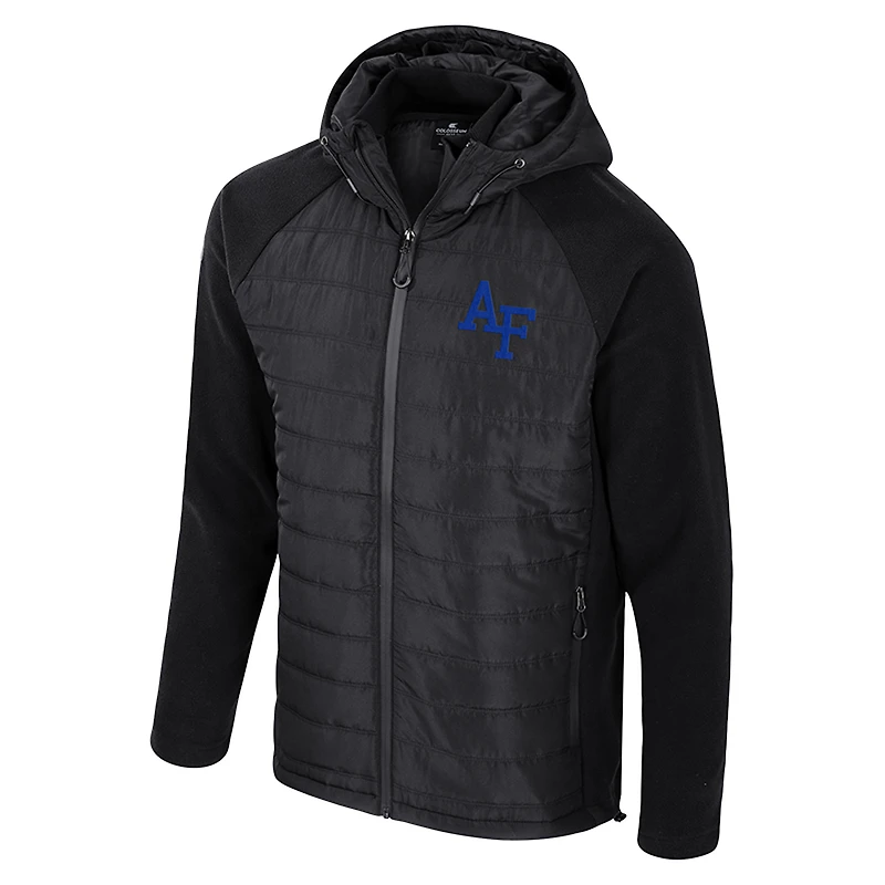 Veste à capuche entièrement zippée Colosseum Black Air Force Falcons Block The Sun pour homme
