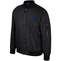 Blouson aviateur entièrement zippé Colosseum noir Air Force Falcons pour hommes