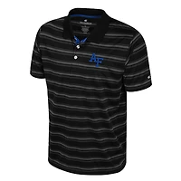 Men's Colosseum  Black Air Force Falcons Milk Steak Polo