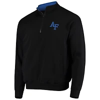 Men's Colosseum Black Air Force Falcons Tortugas Logo Quarter-Zip Jacket