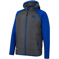 Veste Colosseum Charcoal/Royal Air Force Falcons Good On You Raglan Full-Zip pour homme