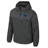 Doudoune à capuche zippée pour homme Colosseum Anthracite Air Force Falcons Nightman