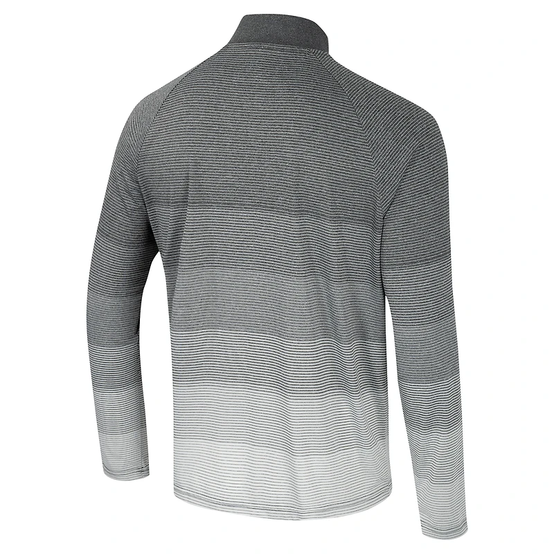 Coupe-vent à glissière quart de zip en maille rayée Colosseum Gray Air Force Falcons AI pour homme