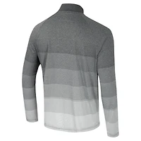 Coupe-vent à glissière quart de zip en maille rayée Colosseum Gray Air Force Falcons AI pour homme
