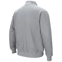 Men's Colosseum Heathered Gray Air Force Falcons Tortugas Team Logo Quarter-Zip Jacket