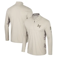 Veste à glissière quart de tour Air Force Falcons OHT Military Appreciation pour homme Colosseum Natural