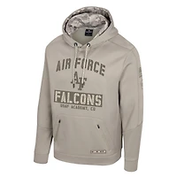 Men's Colosseum  Oatmeal Air Force Falcons Operation Hat Trick Battalion Hoodie