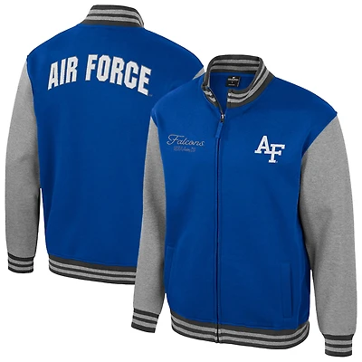 Men's Colosseum Royal Air Force Falcons Ambi-Turner Full-Zip Varsity Jacket