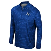 Men's Colosseum Royal Air Force Falcons Carson Raglan Quarter-Zip Jacket
