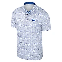 Men's Colosseum Royal Air Force Falcons It's Time! Allover Print Polo