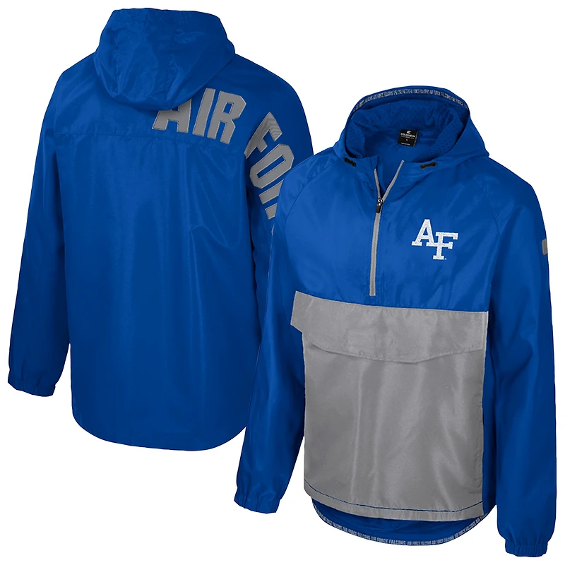 Men's Colosseum Royal Air Force Falcons Reloaded Anorak Half-Zip Jacket
