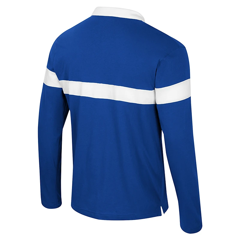 Men's Colosseum  Royal Air Force Falcons Too Cool For School Long Sleeve Polo