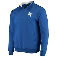 Men's Colosseum Black Air Force Falcons Tortugas Logo Quarter-Zip Jacket