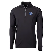 Men's Cutter & Buck Black Air Force Falcons Adapt Eco Knit Stretch Recycled Quarter-Zip Pullover Top