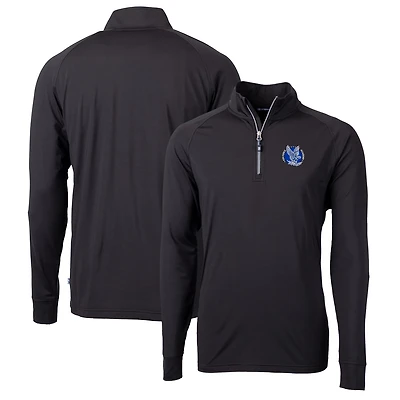 Men's Cutter & Buck Black Air Force Falcons Adapt Eco Knit Stretch Recycled Quarter-Zip Pullover Top