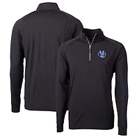 Men's Cutter & Buck Black Air Force Falcons Adapt Eco Knit Stretch Recycled Quarter-Zip Pullover Top