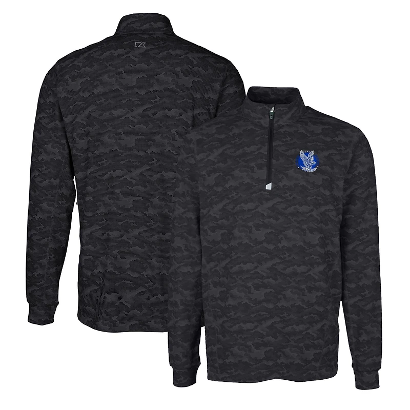 Pull-over extensible à fermeture éclair quart de tour pour homme, coupeur et buck, motif camouflage Vault Traverse, Air Force Falcons, noir