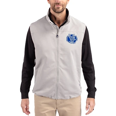 Gilet zippé intégral Cutter & Buck Gray Air Force Falcons Charter Eco Recycled pour homme