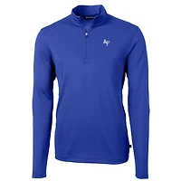 Pull zippé en piqué écologique recyclé pour homme, modèle Cutter & Buck Royal Air Force Falcons, taille grande et taille, Virtue