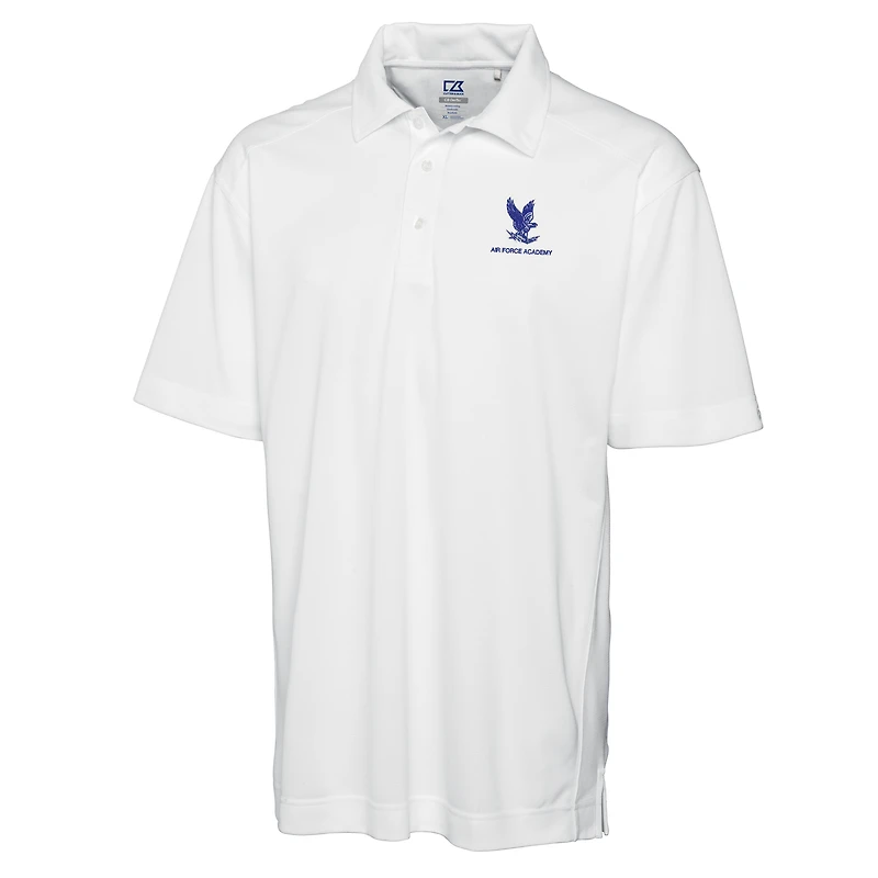 Polo DryTec Genre blanc pour homme, modèle Cutter & Buck, Air Force Falcons, grandes tailles