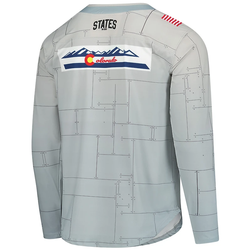 Men's  Gray Air Force Falcons APLS Tail Flash Hockey Replica Jersey