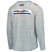 Men's  Gray Air Force Falcons APLS Tail Flash Hockey Replica Jersey