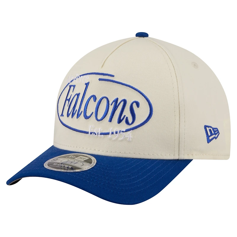 Men's New Era Natural/Royal Air Force Falcons Prepster 9FORTY M-Crown Adjustable Hat
