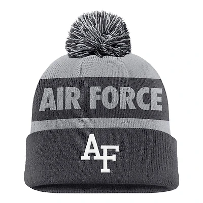 Men's Nike Anthracite/Gray Air Force Falcons Rivalry Peak Stripe Beanie