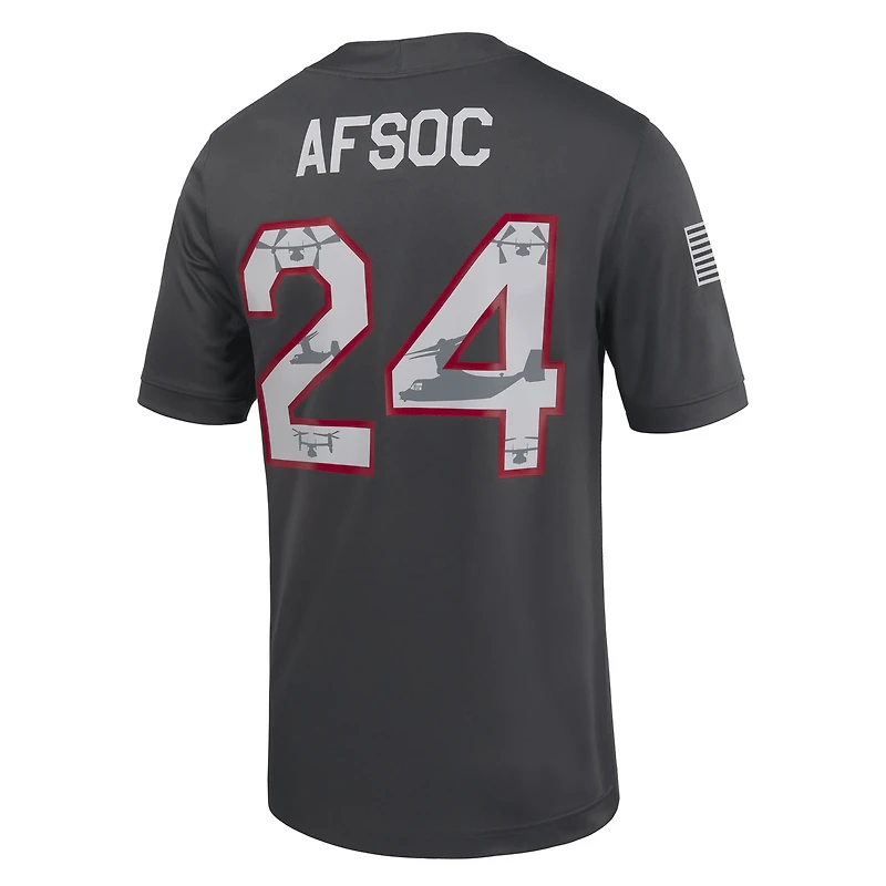 Maillot de jeu alternatif Nike Anthracite Air Force Falcons Special Operations Command pour homme