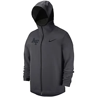 Veste à capuche entièrement zippée pour homme Nike Air Force Falcons Tonal Showtime anthracite