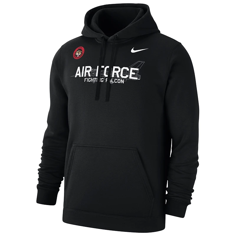 Sweat à capuche en polaire Nike Air Force Falcons APLS Fighting Falcon Collection Club pour homme, noir