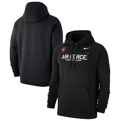 Sweat à capuche en polaire Nike Air Force Falcons APLS Fighting Falcon Collection Club pour homme, noir