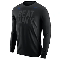 T-shirt à manches longues Nike Air Force Falcons APLS Fighting Falcon Collection Rivalry pour homme, noir