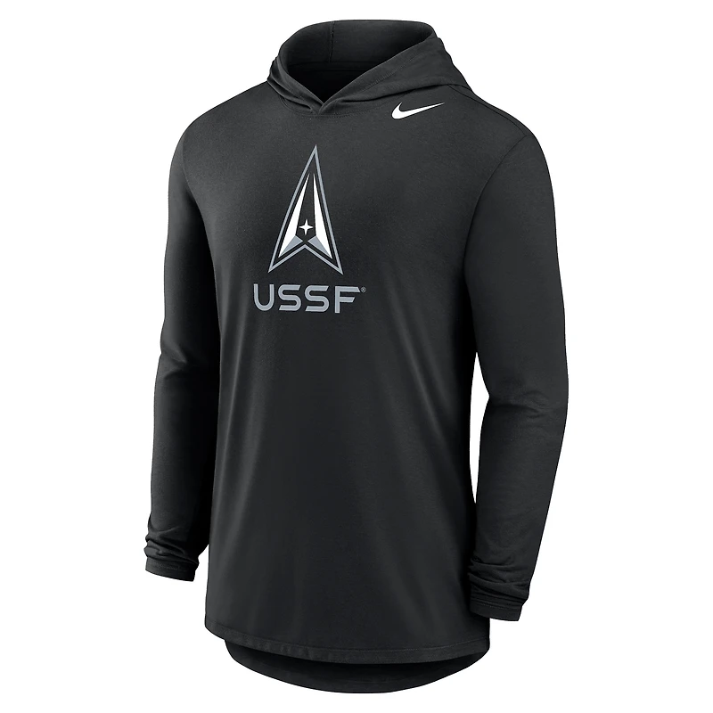 Men's Nike Black Air Force Falcons Space Rivalry Long Sleeve Hoodie T-Shirt