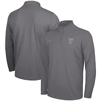 Pull Nike Anthracite Air Force Falcons APLS Fighting Falcon Collection Dri-FIT Intensity à quart de zip pour homme