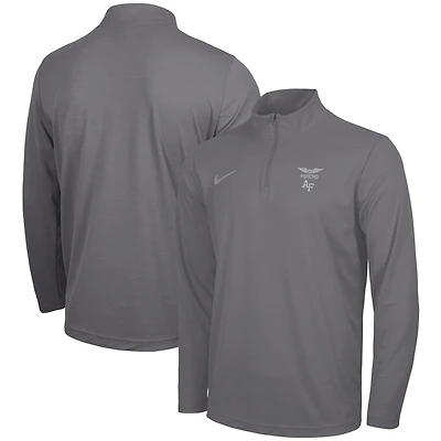 Pull Nike Anthracite Air Force Falcons APLS Fighting Falcon Collection Dri-FIT Intensity à quart de zip pour homme