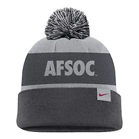 Men's Nike Charcoal Air Force Falcons Rivalry Shield Cuffed Knit Hat with Pom