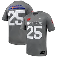 Men's Nike #25 Gray Air Force Falcons APLS Fighting Falcon Collection Game Football Jersey