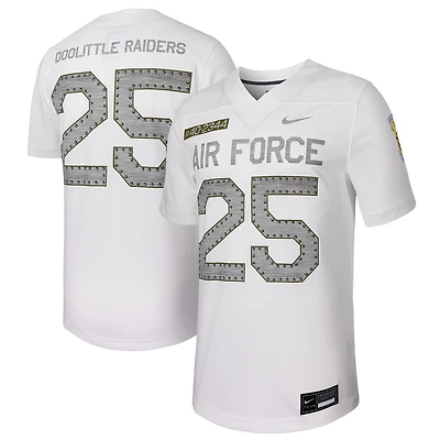 Maillot de football réplique intouchable des Air Force Falcons Nike #25 blanc pour homme