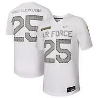 Maillot de football réplique intouchable des Air Force Falcons Nike #25 blanc pour homme