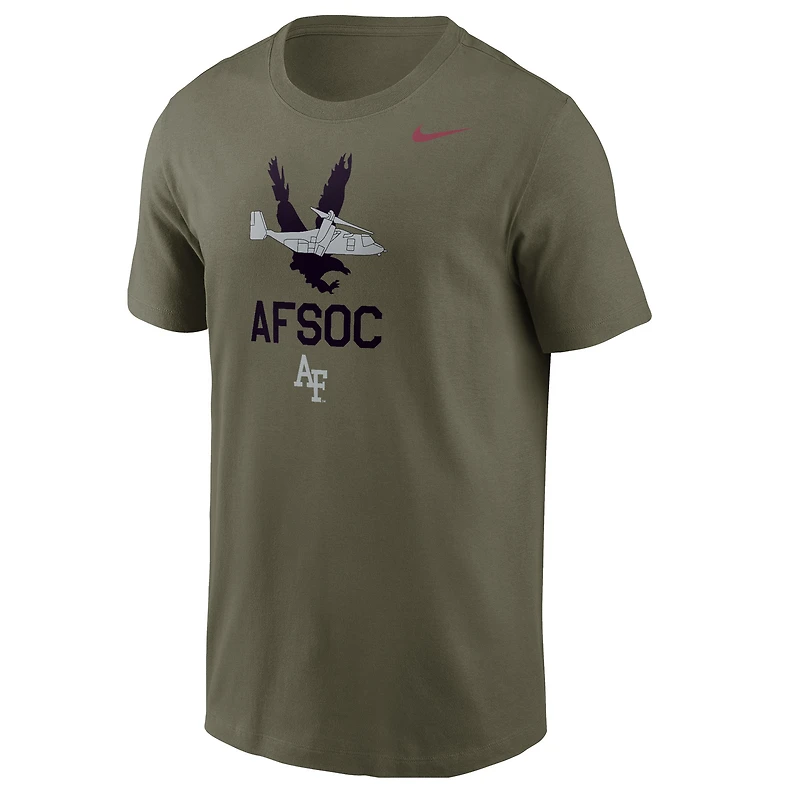 T-shirt Nike Olive Air Force Falcons Special Operations Command pour homme