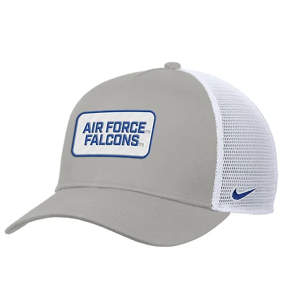 Men's Nike Pewter Air Force Falcons 2025 On-Field Rise Trucker Performance Adjustable Hat