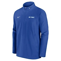Men's Nike Royal Air Force Falcons 2024 Sideline Coach Quarter-Zip Hoodie Jacket