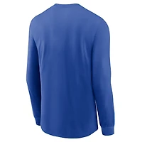 Men's Nike Royal Air Force Falcons 2025 Courtside Basketball Shootaround Dri-FIT Long Sleeve T-Shirt