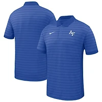 Polo Nike Royal Air Force Falcons 2025 Performance pour homme, coupe en début de saison, avec rayures Victory Sideline