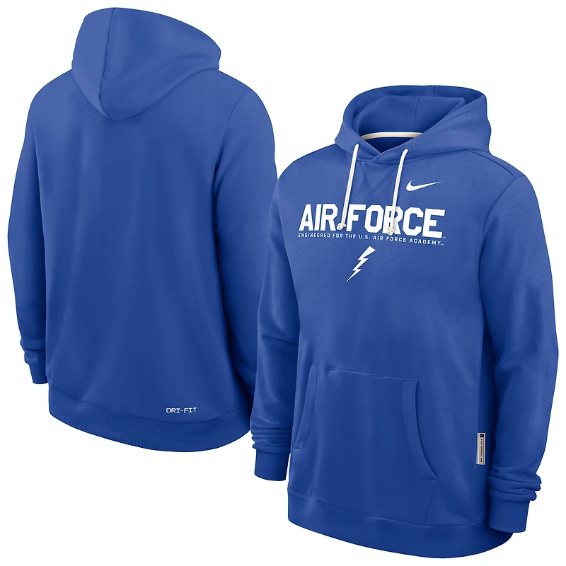 Sweat à capuche Nike Royal Air Force Falcons 2025 Sideline Standard Issue Dri-FIT pour homme
