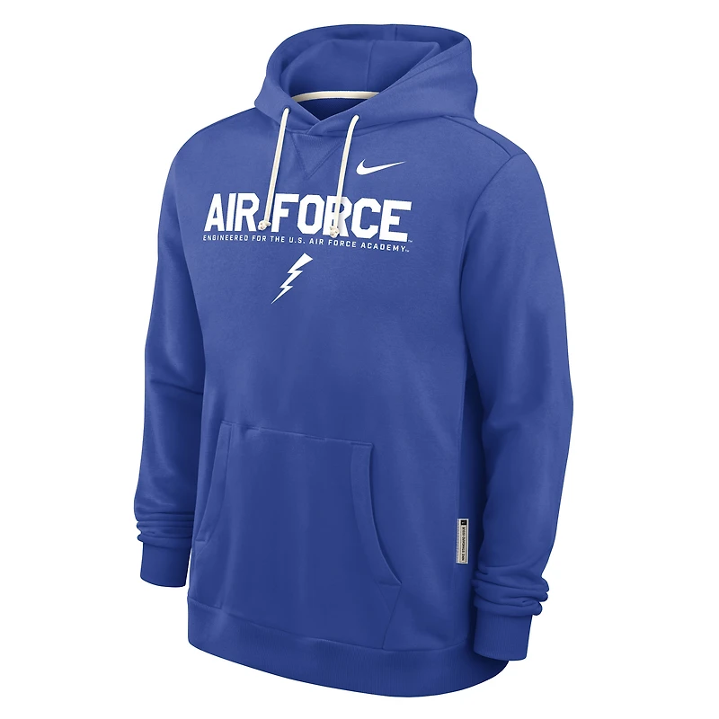 Sweat à capuche Nike Royal Air Force Falcons 2025 Sideline Standard Issue Dri-FIT pour homme