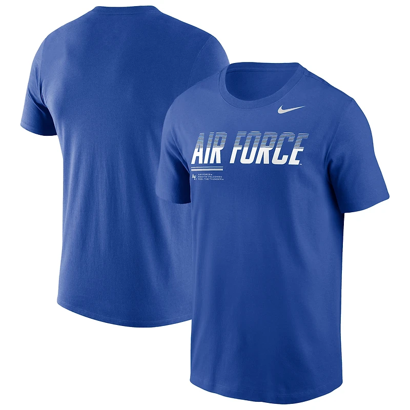T-shirt Nike Royal Air Force Falcons 2026 Sideline Wordmark Legend Dri-FIT pour homme