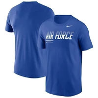 T-shirt Nike Royal Air Force Falcons 2026 Sideline Wordmark Legend Dri-FIT pour homme