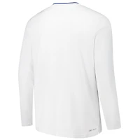 Veste à quart de zip Nike Air Force Falcons Coaches pour homme blanche